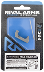 124560 Rival Arms RA72G003D Magazine Release  Extended Silver Aluminum for Glock 43