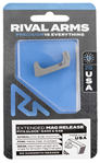 124562 Rival Arms RA72G004D Magazine Release  Extended Silver Aluminum for Glock 43X, 4