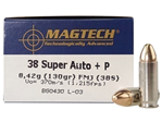 12589 Magtech 38S SPORT SHOOTING 38 Super Full Metal Jacket 130 GR 50Box/20Case