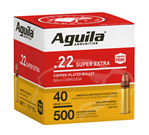 Aguila 125928 AGUILA HIGH-VEL 22LR 40GR PLATED LRN 1255FPS 500RD 4BX/C