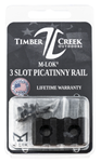 Timber Creek Ou 126955 TIMBER CREEK OUTDOOR INC M3SPRBL M-Lok Picatinny Rail  AR-Platform 3-Slot Black