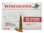 Winchester Ammu 128034 Winchester Ammo USA300BXVP USA  300 Blackout 200 gr Open Tip 60 Bx/4 Cs (Value P