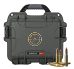 Nanuk (plastica 128120 Nanuk 905AMMO6 905 Ammo Case Waterproof Olive with White Target Logo Resin & Met