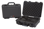 Nanuk (plastica 128124 Nanuk 910-CLASG7 910 Classic 2 Up Pistol Case Graphite Polymer with Latches & Cl