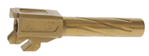 129812 Rival Arms RA20P301E Precision Drop-In Barrel 9mm Luger 3.90" Gold PVD Finish  4