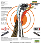 Primos/vista 129904 Primos 6041 Turkey  Turkey Paper Hanging Shotgun 10.75" x 11.50" Multi-Color 12