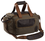 130360 Browning 121504841 Laredo Shooting Bag Olive Cotton Canvas w/Leather Trim