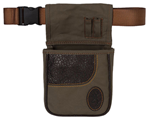 130361 Browning 121504843 Laredo Shell Pouch 1 box Rounds Olive/Brown Canvas Body w/Lea
