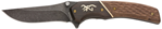 130381 Browning 3220392 Hunter Large Large 3.50" Folding Drop Point Plain Black Oxide S