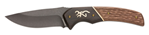 130382 Browning 3220397 Hunter  3.63" Fixed Drop Point Plain Black Oxide Stonewashed 44