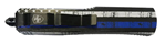 130562 Templar Knife MBTB231 Back The Blue Slim 3.16" OTF Tanto Plain Powdered D2 Steel
