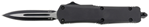 130579 Templar Knife SBR131 Black Rubber Gen II Small 2.69" OTF Dagger Plain Black Oxid