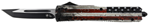 130587 Templar Knife MWUS231 Wood US Flag Gen II Slim 3.50" OTF Tanto Plain Black 440C