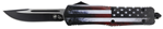 130594 Templar Knife LUS331 US Flag Gen II Large 3.50" OTF Drop Point Plain Black Oxide