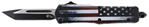 130595 Templar Knife SUS231 US Flag Gen II Small 2.69" OTF Tanto Plain Black Oxide Ston
