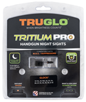 Truglo 130998 TruGlo TG-231G1MC Tritium Pro Night Sights 3-Dot Low Set Green with Orange Outli