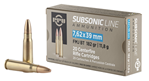 Tr&z Usa Tradin 131017 PPU PPS76239 Subsonic  7.62x39mm 182 gr Full Metal Jacket (FMJ) 20 Bx/ 25 Cs