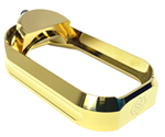 131258 Cross Armory CRGFMWGD Flared Magwell  made of Aluminum with Gold Anodized Finish