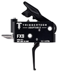 Triggertech 131750 TriggerTech ARFTBB36NNF Adaptable  FN FX9 Black PVD Two-Stage Flat 3.50-6 lbs