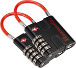 Hornady Mfg Co 132142 Hornady 96022 Rapid Safe TSA Lock Open With Combination Black/Red 2 Per Pkg