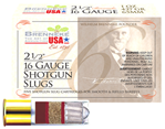 Brenneke Usa 132275 Brenneke SL-162BR Brenneke 16 Slug 16 Gauge 2.50" Slug Shot 5 Bx/ 50 Cs