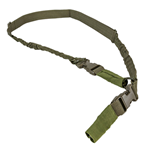 Ncstar / Vism 132536 NcStar AARS21PG VISM Sling 1.25" 55"-72" Adjustable Bungee Green Nylon Strap w/E