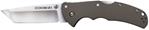 132864 Cold Steel CS-58PT Code 4  3.50" Folding Tanto Plain Polished Satin S35VN Blade