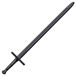 132900 Cold Steel CS92BKHNH Hand & A Half Training Sword 34" Fixed Plain Black Polyprop