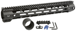 133748 Midwest Industries MICR30815  Combat Handguard AR-308/LR-308 Black Hardcoat Anod