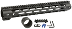133749 Midwest Industries MICRL30815  Combat Handguard AR-308/LR-308 Black Hardcoat Ano