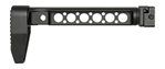 133752 Midwest Industries MISTAPSFLWS Buttstock with Folding Adaptor  Black Steel with