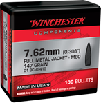 Winchester Ammu 133804 Winchester Ammo WB762147NX Centerfire Rifle Reloading 308 Win 7.62x51mm NATO .30