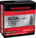 Winchester Ammu 133807 Winchester Ammo  Centerfire Rifle Reloading 308 Win .308 180 gr Power-Point (PP)