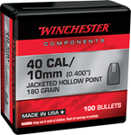 Winchester Ammu 133851 Winchester Ammo  Centerfire Handgun Reloading 40 S&W .400 180 gr Jacketed Hollow