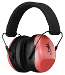 134776 Browning 12687 Buckmark II Hearing Protector 76 dB Over the Head Pink Ear Cups w
