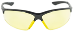 Gsm Outdoors 136319 Walker's GWPIKNOF1AMB Ballistic Eyewear IKON Tanker Amber Lens with Matte Black