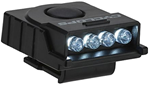 Gsm Outdoors 136350 Cyclops CYC-HCBLK-W Hat Clip  4 LED White LED Bulb Black Anodized 60 Meters Dist