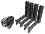 Gsm Outdoors 136424 Hawk HWK-HHSTP-4P Helium Steps Black Aluminum 4 Pack