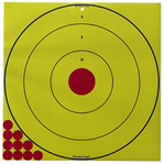 136489 Birchwood Casey LRBET-5PK Long Range Bullseye Black w/Yellow Target & Red Accent