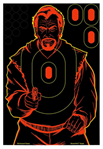 136594 Birchwood Casey 34643 Shoot-N-C Bad Guy Self-Adhesive Paper Pistol Black/Red Sil
