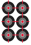 136600 Birchwood Casey 35703 Dirty Bird Multiple Bull's-Eye Bullseye Tagboard Target 12