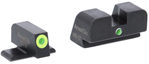 Ameriglo 136701 AmeriGlo SG301 i-Dot Night Sight 3-Dot Tritium Green with LumiGreen Outline Fron
