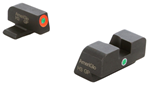 Ameriglo 136702 AmeriGlo XD201 i-Dot Night Sight 3-Dot Tritium Green with Orange Outline Front,