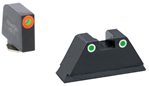 Ameriglo 136707 AmeriGlo GL331 Tall Suppressor Height Sight XL Tritium Green with Orange Outline