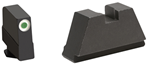 Ameriglo 136725 AmeriGlo GL491 Tall Suppressor Height Sight 3XL Tritium Green with White Outline