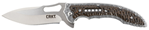Columbia River 138451 CRKT 5460 Fossil Compact 3.41" Folding Drop Point Plain Satin 8Cr13MoV SS Blade/