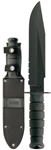 Kabar 13904 Ka-Bar 1271 Fighter  8" Fixed Clip Point Part Serrated Black 1095 Cro-Van Blade/