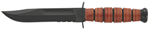 Kabar 13912 Ka-Bar 1252 USMC  5.25" Fixed Clip Point Part Serrated Black 1095 Cro-Van Blade