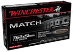 Winchester Ammu 139228 Winchester Ammo S76251M Match  7.62x51mm NATO 175 gr Boat-Tail Hollow Point (BTH