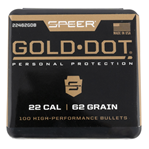 Cci/speer 139875 CCI 22462GDB Gold Dot Rifle Bullet 224 Cal .22 62 gr Gold Dot Soft Point 100 Per